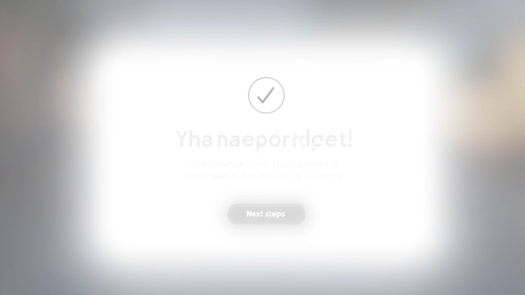 Onboarding rozhraní s potvrzovací obrazovkou